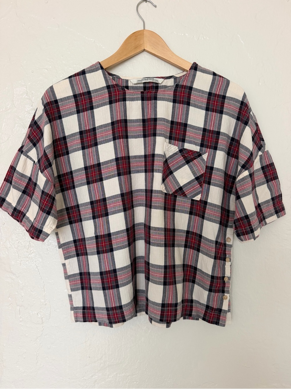 Zara Woman Premium Collection The Check Top